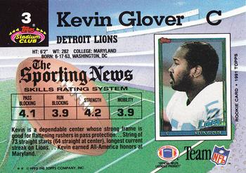 1992 Stadium Club #3 Kevin Glover Back