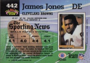 1992 Stadium Club #442 James Jones Back