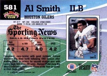 1992 Stadium Club #581 Al Smith Back