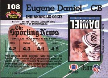 1992 Stadium Club #108 Eugene Daniel Back