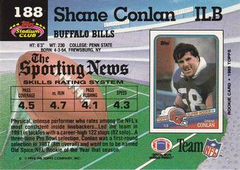 1992 Stadium Club #188 Shane Conlan Back