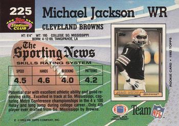 1992 Stadium Club #225 Michael Jackson Back