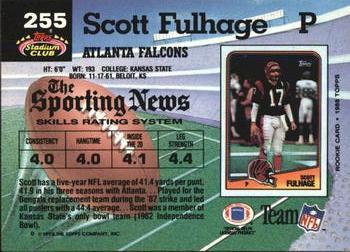 1992 Stadium Club #255 Scott Fulhage Back