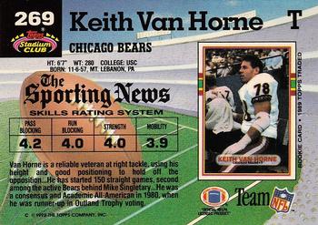 1992 Stadium Club #269 Keith Van Horne Back