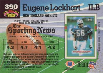 1992 Stadium Club #390 Eugene Lockhart Back