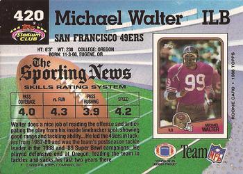 1992 Stadium Club #420 Michael Walter Back