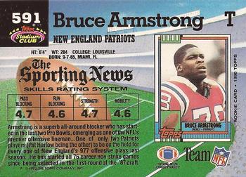 1992 Stadium Club #591 Bruce Armstrong Back