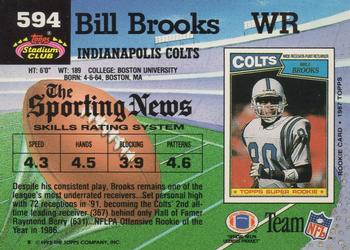 1992 Stadium Club #594 Bill Brooks Back