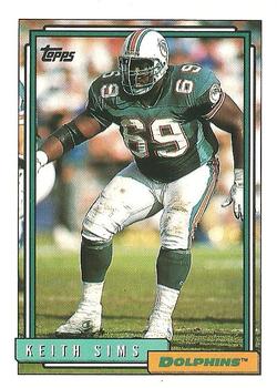 1992 Topps #614 Keith Sims Front