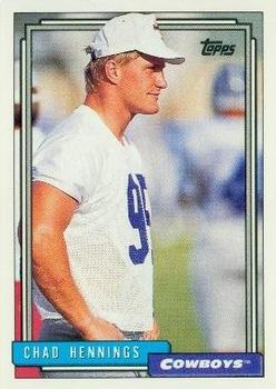 1992 Topps #714 Chad Hennings Front