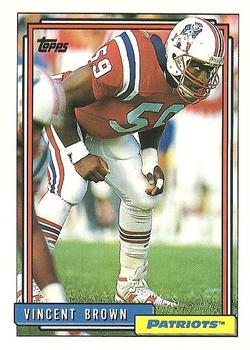 1992 Topps #142 Vincent Brown Front