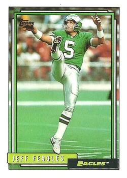1992 Topps #611 Jeff Feagles Front