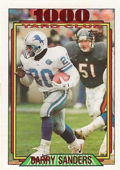 1992 Topps - 1000 Yard Club #2 Barry Sanders Front