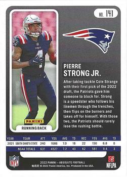 2022 Panini Absolute #141 Pierre Strong Jr. Back