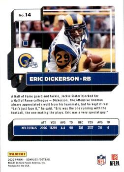 2022 Donruss #14 Eric Dickerson Back