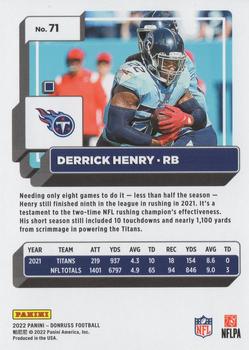 2022 Donruss #71b Derrick Henry Back