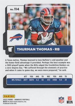 2022 Donruss #114 Thurman Thomas Back