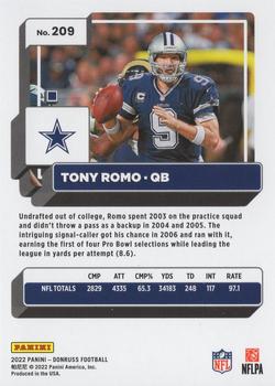 2022 Donruss #209b Tony Romo Back