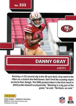 2022 Donruss #333 Danny Gray Back