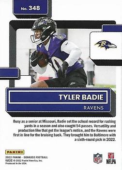 2022 Donruss #348 Tyler Badie Back