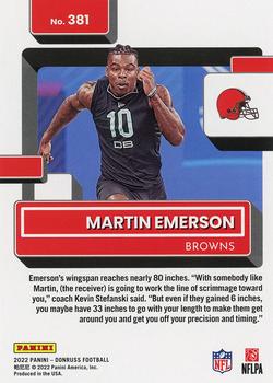 2022 Donruss #381 Martin Emerson Back