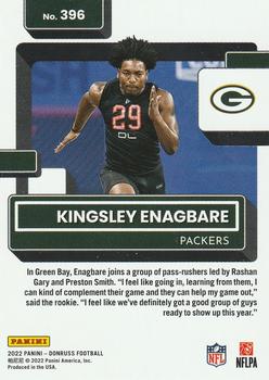 2022 Donruss #396 Kingsley Enagbare Back