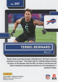 2022 Donruss #397 Terrel Bernard Back