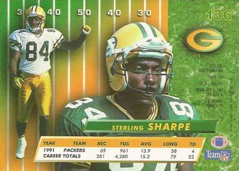 1992 Ultra #136 Sterling Sharpe Back