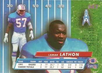 1992 Ultra #147 Lamar Lathon Back