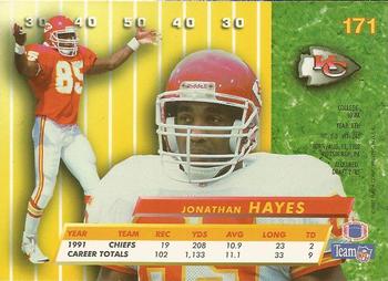 1992 Ultra #171 Jonathan Hayes Back