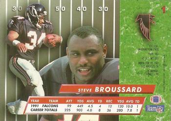 1992 Ultra #1 Steve Broussard Back