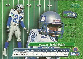 1992 Ultra #375 Dwayne Harper Back