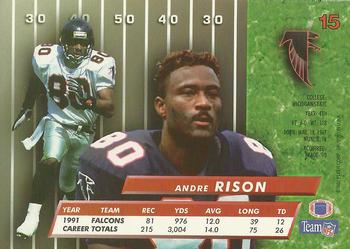 1992 Ultra #15 Andre Rison Back