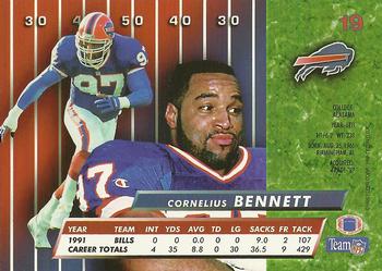1992 Ultra #19 Cornelius Bennett Back