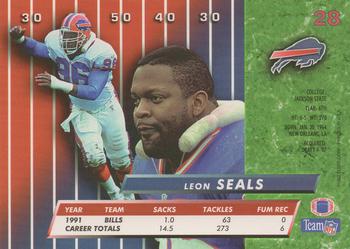 1992 Ultra #28 Leon Seals Back