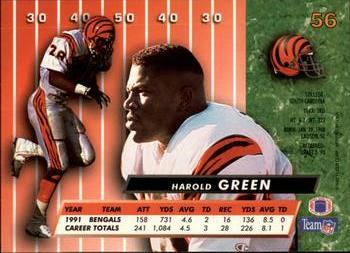 1992 Ultra #56 Harold Green Back