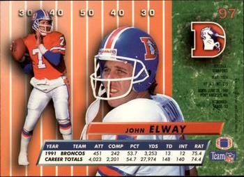 1992 Ultra #97 John Elway Back