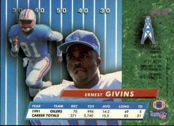  1992 Stadium Club #293 Ernest Givins MC - Houston Oilers  (Members Choice) : Collectibles & Fine Art