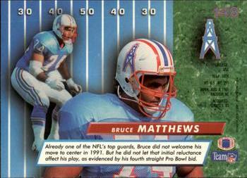 1992 Ultra #148 Bruce Matthews Back