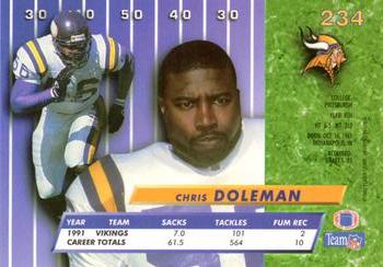 1992 Ultra #234 Chris Doleman Back
