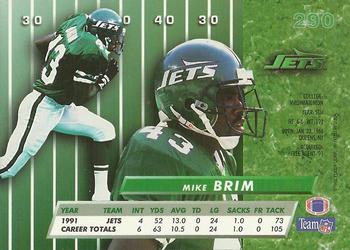 1992 Ultra #290 Mike Brim Back