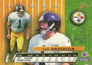 1992 Ultra #329 Gary Anderson Back