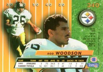 1992 Ultra #340 Rod Woodson Back