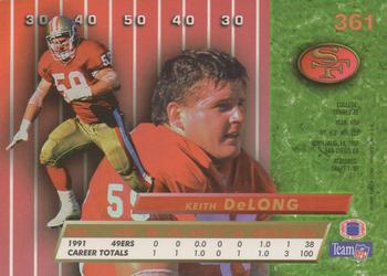 1992 Ultra #361 Keith DeLong Back