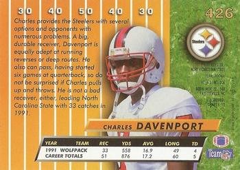1992 Ultra #426 Charles Davenport Back