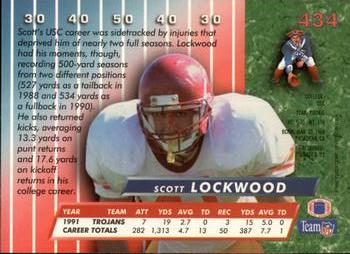 1992 Ultra #434 Scott Lockwood Back