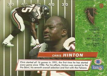 1992 Ultra #9 Chris Hinton Back