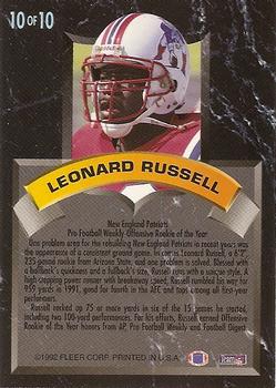 1992 Ultra - Award Winners #10 Leonard Russell Back