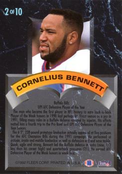 1992 Ultra - Award Winners #2 Cornelius Bennett Back