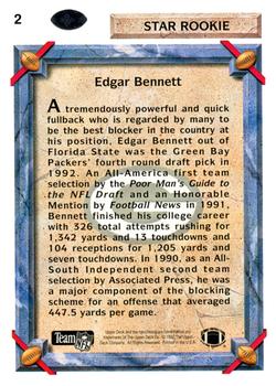 1992 Upper Deck #2 Edgar Bennett Back